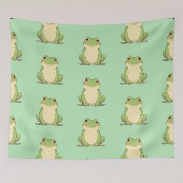 Item preview, Chubby Frog's Cheery Smile in Pastel Mint Comic designed and sold by ShroomForge.