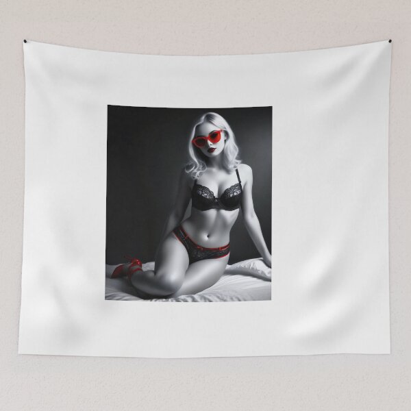Item preview, Copie de Copie de Copie de Copie de Copie de Copie de Copie de Copie de Copie de Woman, blonde, black, white red designed and sold by Dan9010.