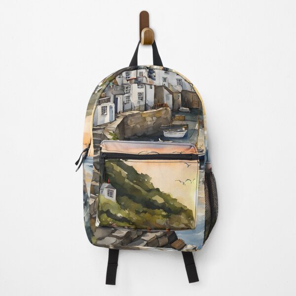 Item preview, Port Isaac: Watercolor Sunset, Beauty of Coastal Charm designed and sold by LSVart.