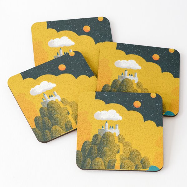 Item preview, Whimsical Castle in Bright Dreamscape with Stars and Planets designed and sold by regnumsaturni.