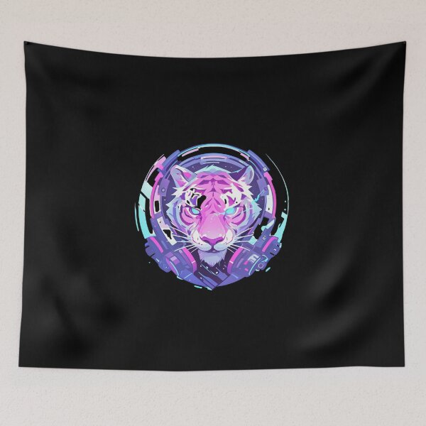 Item preview, Cyber Tiger // Aesthetic Tiger // Cool Animal // Cyber Animal // Future Animal Art // Animal Warrior // Cyber Week  designed and sold by SMARTKIT  DESIGNAGENCY.