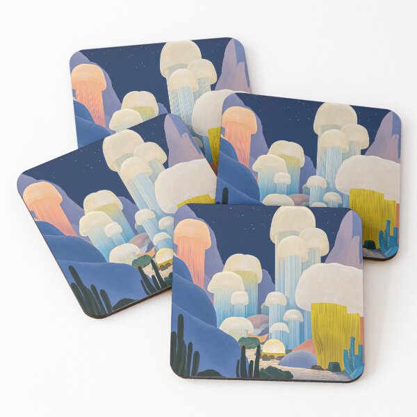 Item preview, Whimsical Dreamscape: Jellyfish Forest Under Starry Night designed and sold by regnumsaturni.