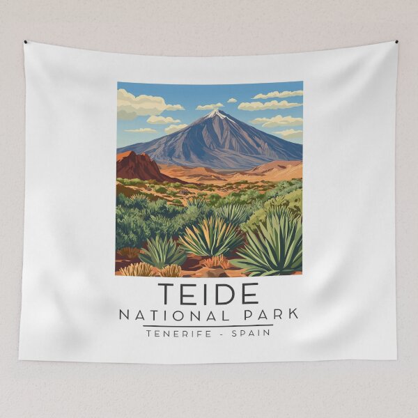Item preview, A Vintage Illustration of Teide National Park - Tenerife - Spain  designed and sold by GoodOldVintage.