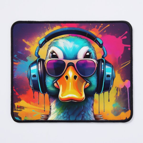 Item preview, Graffiti duck wearing headphones and sunglasses designed and sold by Boxing Kangaroo Retail Company.