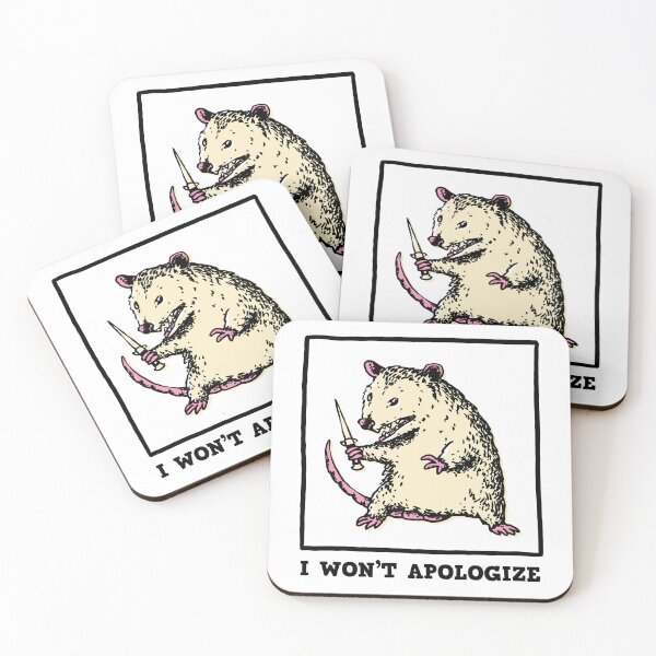 Item preview, I won't apologize opossum designed and sold by PopcornpunkART.