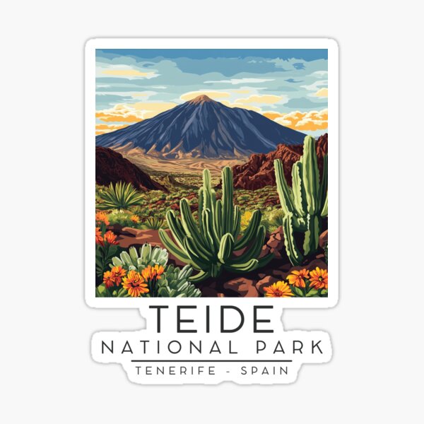Item preview, A Vintage Illustration of Teide National Park - Tenerife - Spain  designed and sold by GoodOldVintage.