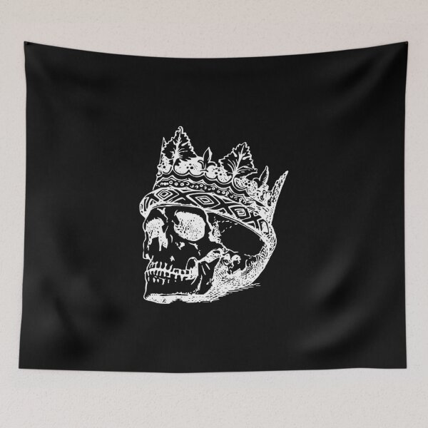 Item preview, Crowned Skull - black and white designed and sold by TishCO.