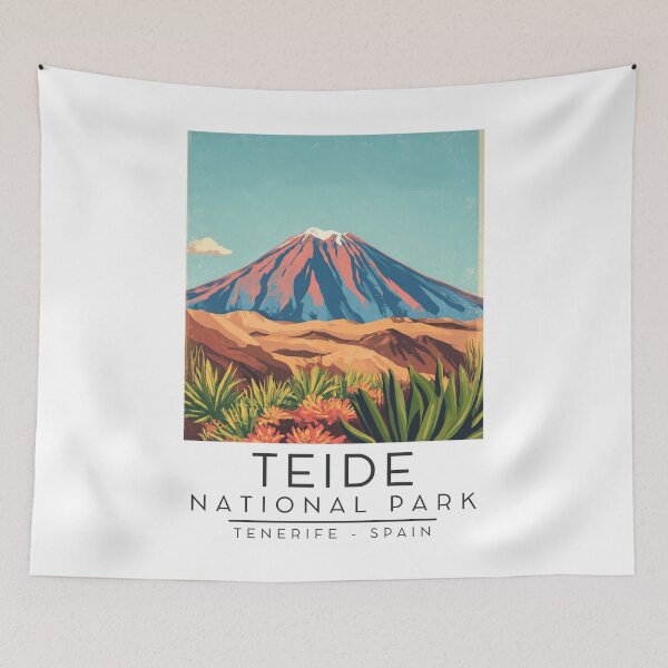 Item preview, A Vintage Illustration of Teide National Park - Tenerife - Spain  designed and sold by GoodOldVintage.