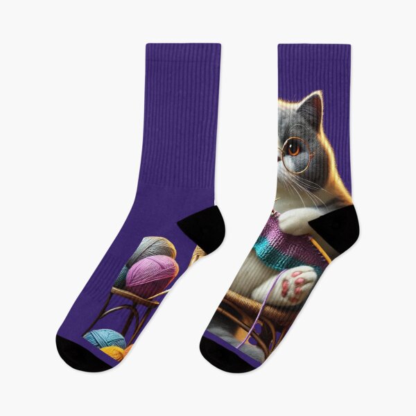 Item preview, cat knitting scarf designed and sold by Catsmoment.
