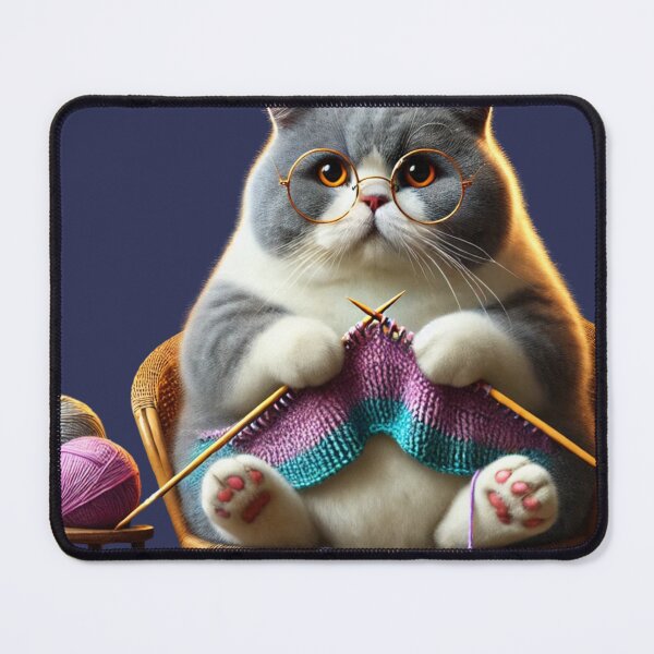 Item preview, cat knitting scarf designed and sold by Catsmoment.