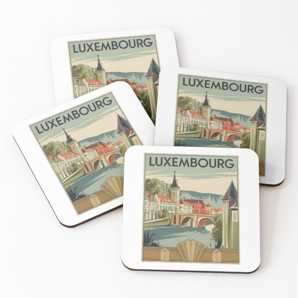 Item preview, Luxembourg Vintage Poster – Retro travel poster with minimalist elegance designed and sold by pod24.