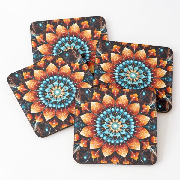 Item preview, Orange and Blue Mandala designed and sold by pinkal.