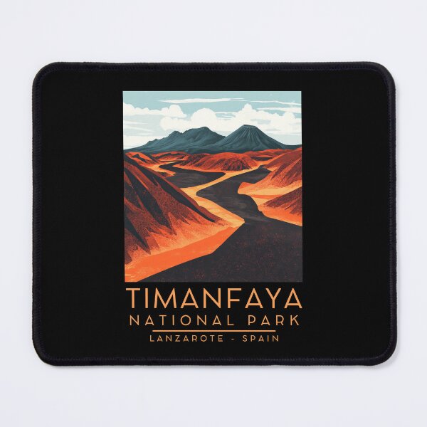 Item preview, A Vintage Illustration of Timanfaya National Park - Lanzarote - Spain  designed and sold by GoodOldVintage.