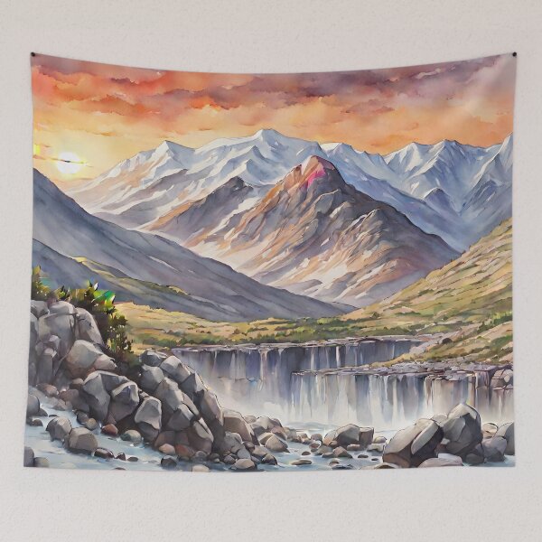 Item preview, Ben Nevis: Watercolor Scottish Sunset Beauty designed and sold by LSVart.