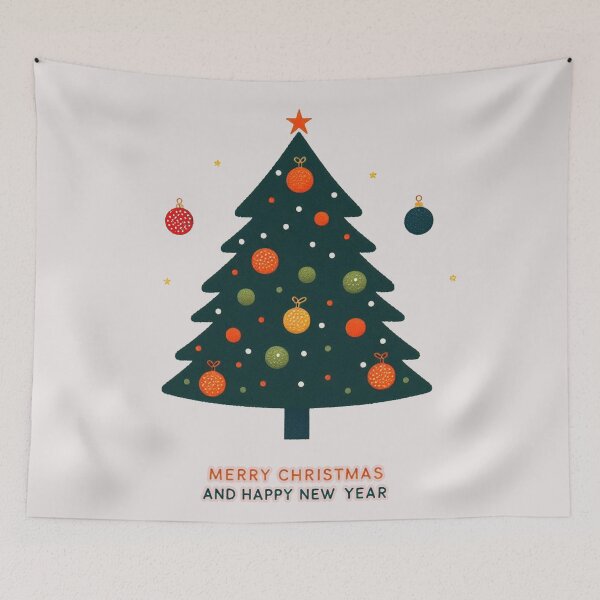 Item preview, A Christmas Tree Merry Christmas and Happy New Year designed and sold by Nanthanon.