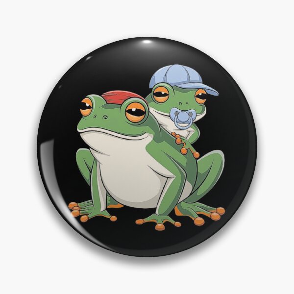 Item preview, Playful Frog Mom Carrying Her Baby on Her Back – Perfect for Frog Enthusiasts designed and sold by love3617.