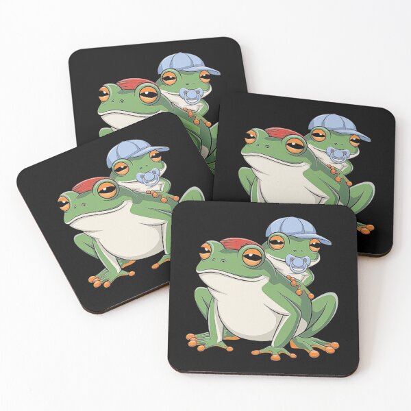 Item preview, Playful Frog Mom Carrying Her Baby on Her Back – Perfect for Frog Enthusiasts designed and sold by love3617.