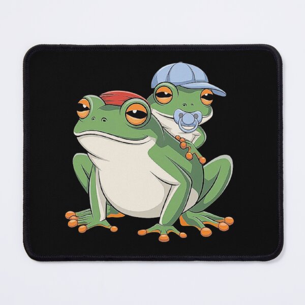 Item preview, Playful Frog Mom Carrying Her Baby on Her Back – Perfect for Frog Enthusiasts designed and sold by love3617.