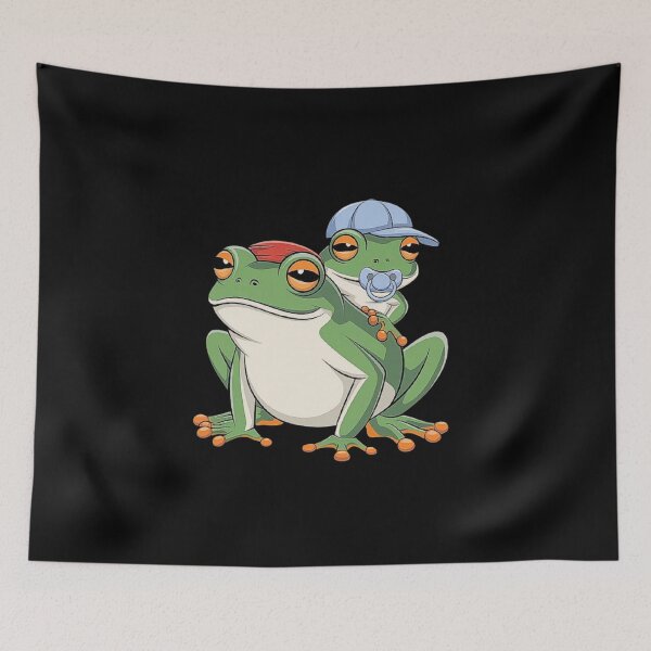 Item preview, Playful Frog Mom Carrying Her Baby on Her Back – Perfect for Frog Enthusiasts designed and sold by love3617.