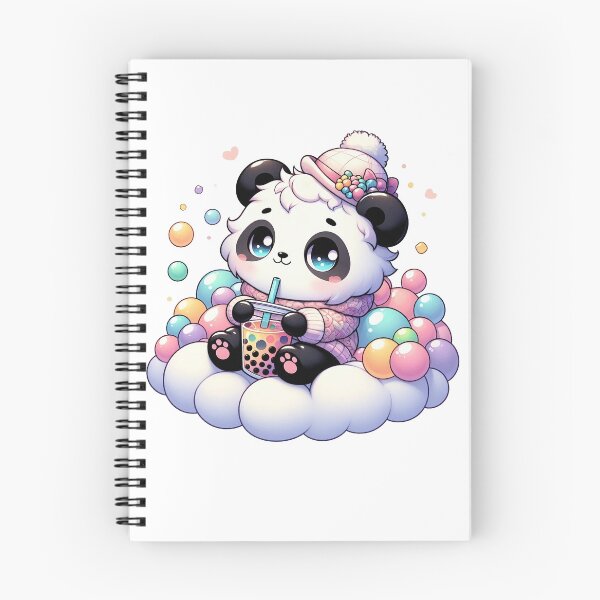 Item preview, Panda on a Cloud with Bubble Tea designed and sold by AniArtPL.