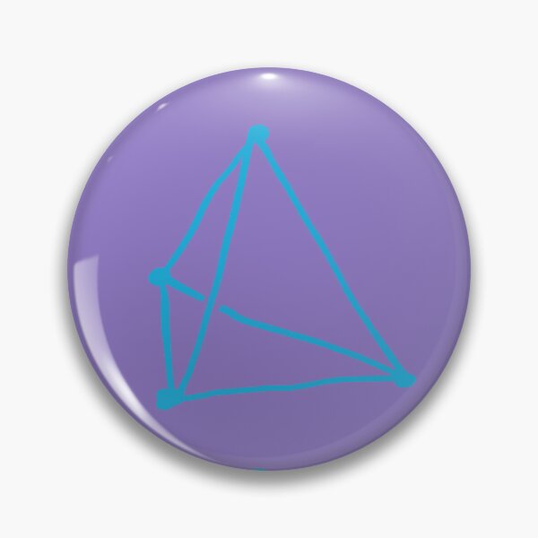 Item preview, Turquoise Blue Tetrahedron on Lavender Purple designed and sold by MagentaTwilight.