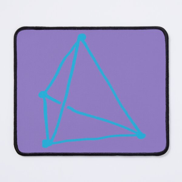 Item preview, Turquoise Blue Tetrahedron on Lavender Purple designed and sold by MagentaTwilight.