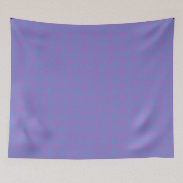 Item preview, Turquoise Blue Tetrahedron on Lavender Purple designed and sold by MagentaTwilight.