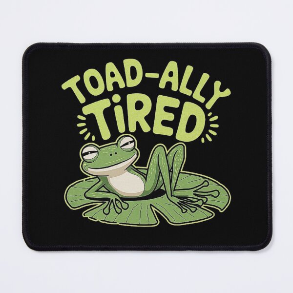Item preview, Toad-ally Tired: Relaxed Frog on Lily Pad designed and sold by love3617.
