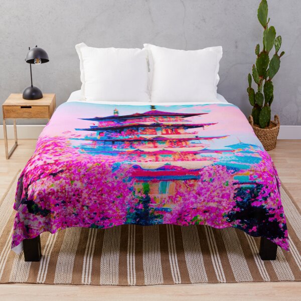 Item preview, The ancient japanese castle in spring of blossom sakura flowers in day time designed and sold by MerryCrown.