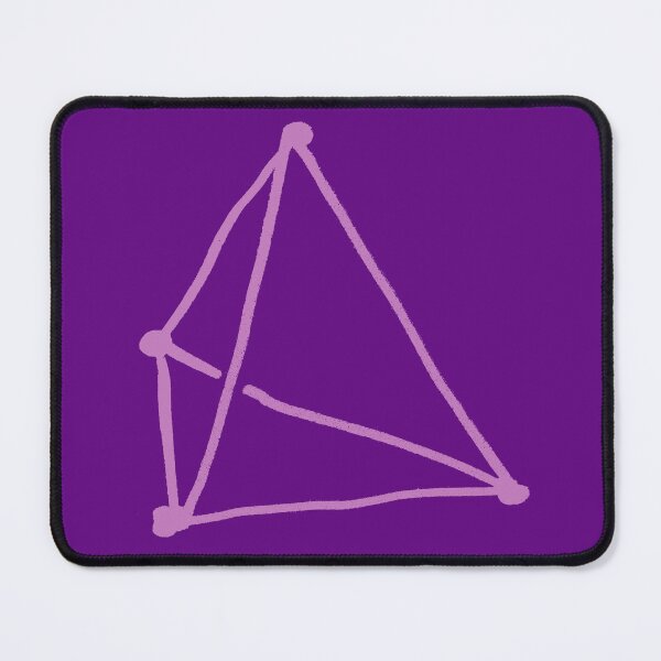 Item preview, Powder Pink Tetrahedron on Purple designed and sold by MagentaTwilight.