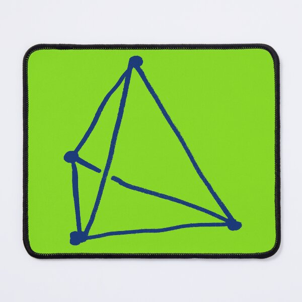 Item preview, Navy BlueTetrahedron on Apple Green designed and sold by MagentaTwilight.