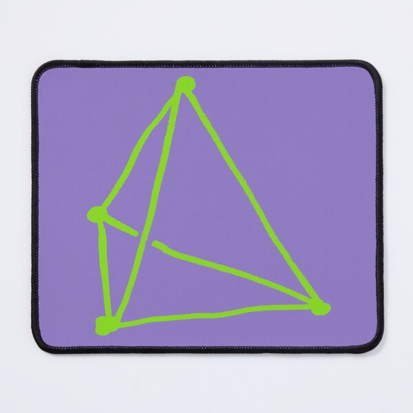 Item preview, Apple Green Tetrahedron on Lavender Purple designed and sold by MagentaTwilight.