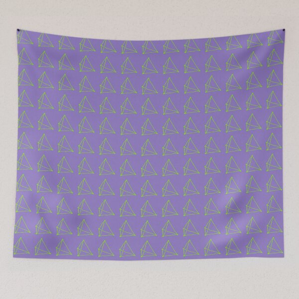 Item preview, Apple Green Tetrahedron on Lavender Purple designed and sold by MagentaTwilight.