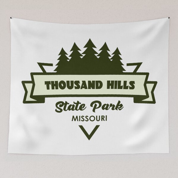 Item preview, Thousand Hills State Park Missouri Trees And Ribbon designed and sold by bivenart.