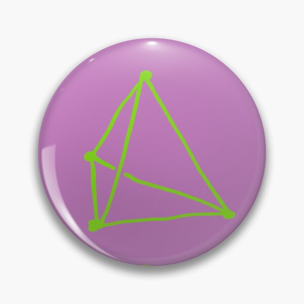 Item preview, Apple Green Tetrahedron on Powder Pink designed and sold by MagentaTwilight.