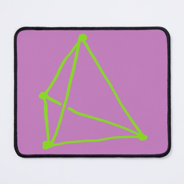 Item preview, Apple Green Tetrahedron on Powder Pink designed and sold by MagentaTwilight.