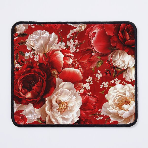 Item preview, Vintage Red Floral Baroque Elegance Nightgarden designed and sold by UtArt.