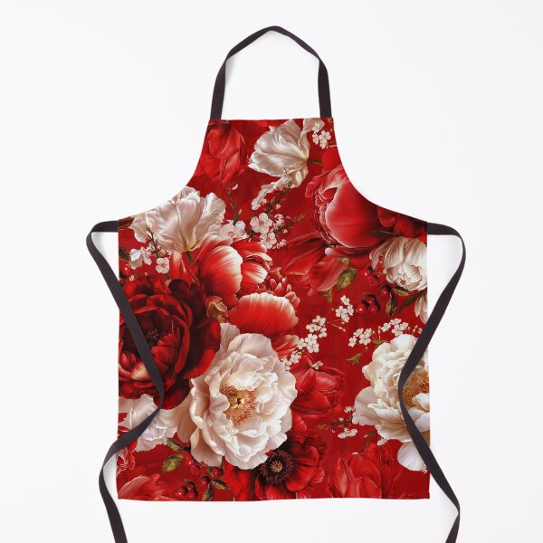 Item preview, Vintage Red Floral Baroque Elegance Nightgarden designed and sold by UtArt.