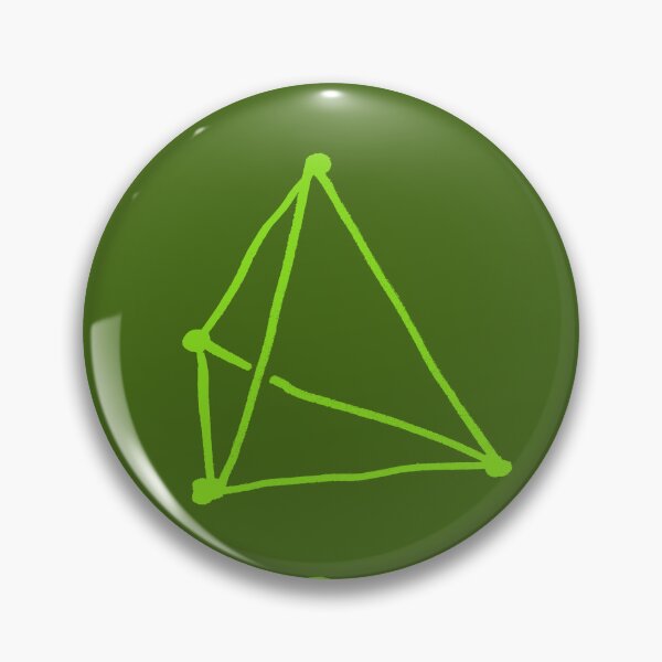 Item preview, Apple Green Tetrahedron on Olive Green designed and sold by MagentaTwilight.