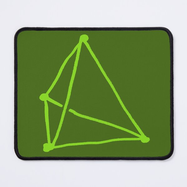 Item preview, Apple Green Tetrahedron on Olive Green designed and sold by MagentaTwilight.
