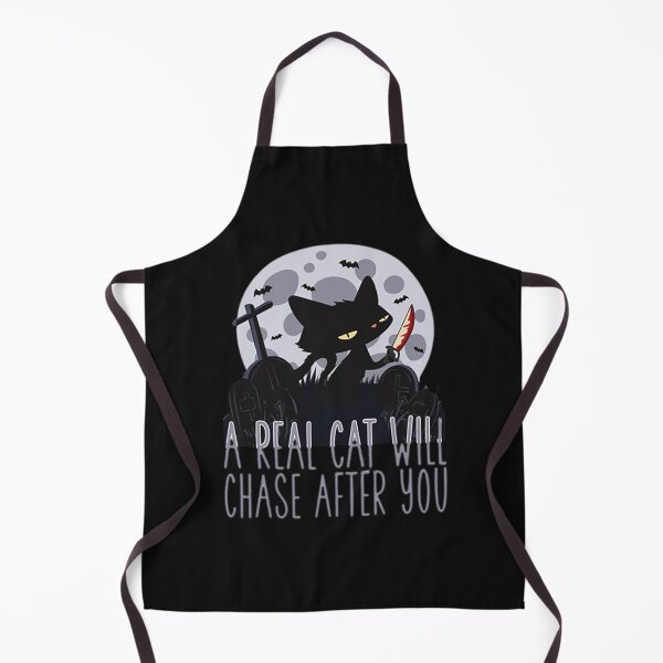 Item preview, A Real Cat Will Chase After You, Funny Halloween Gift, Funny Halloween Cat designed and sold by patchdaprodusah.