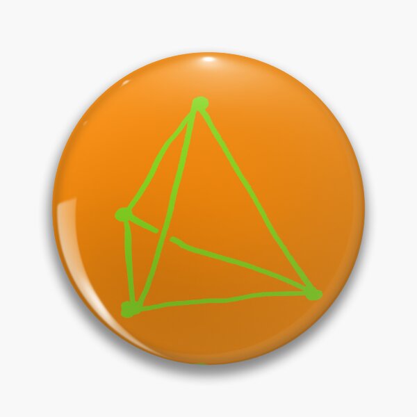 Item preview, Apple Green Tetrahedron on Orange designed and sold by MagentaTwilight.