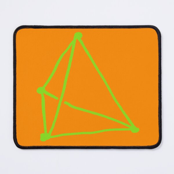 Item preview, Apple Green Tetrahedron on Orange designed and sold by MagentaTwilight.