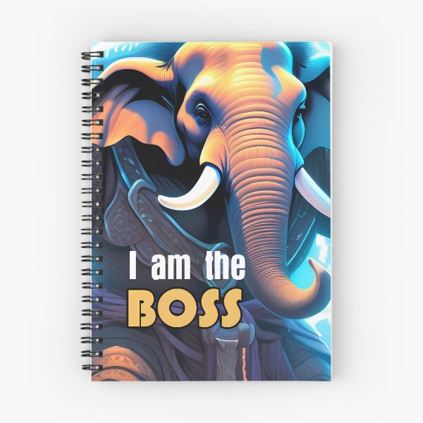 Item preview, I am the Boss Elephant Art designed and sold by thejungleheroes.