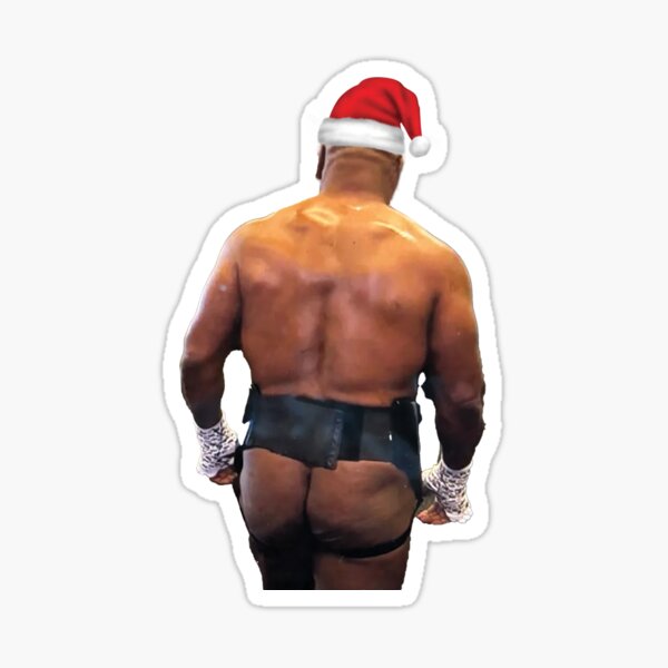Vista previa del artículo con la obra «Divertido trasero navideño de Mike Tyson», diseñado y vendido por kbritoart.