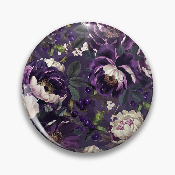 Item preview, Vintage Dark Mystic Nostalgic Purple Roses Peonies Garden  Nightgarden designed and sold by UtArt.