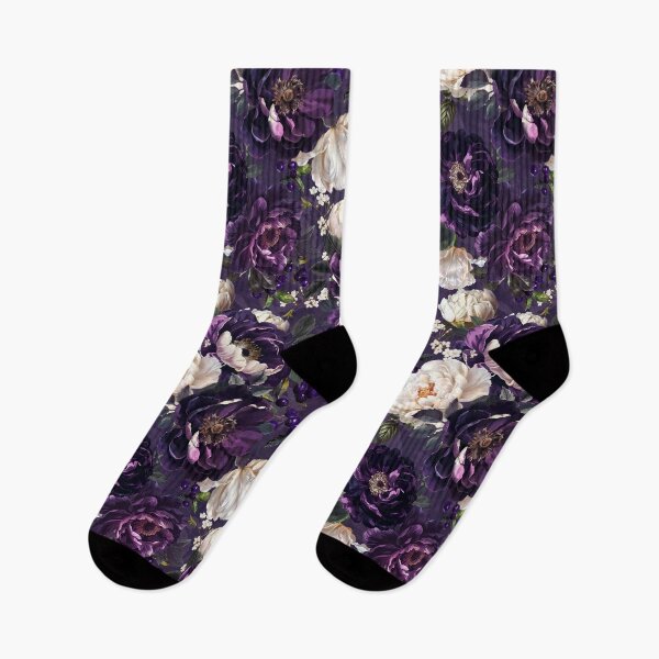 Item preview, Vintage Dark Mystic Nostalgic Purple Roses Peonies Garden  Nightgarden designed and sold by UtArt.