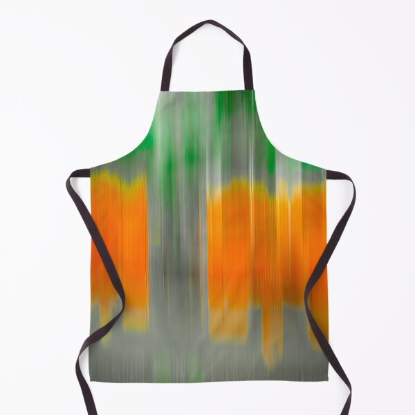 Item preview, ABSTRACT CLASSIC ORANNNNGE Vibrant vertical streaks of orange and green dominate the composition creating a dynamic blurred effect designed and sold by EyezWatchin.