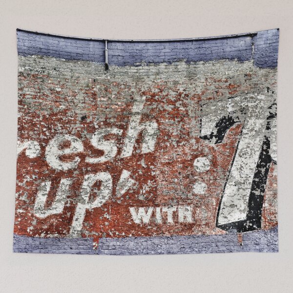 Item preview, Faded Soda Ad - Vintage Red, Black, and White Retro Wall Art Print designed and sold by FraireDesign.