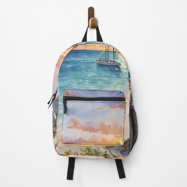 Item preview, Shoal Bay: Watercolor Sunset in Anguilla's Beauty designed and sold by LSVart.
